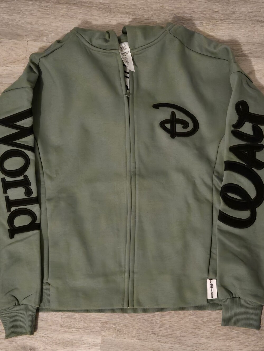 Adults Olive Green Disney World Zip Hoodie